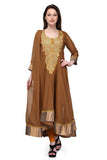 Aujjessa Women's Asymmetrical Hemline Salwar Suit Set